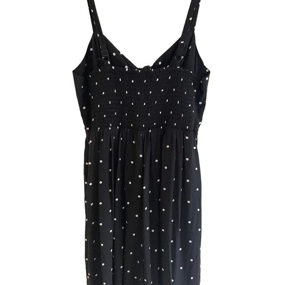 Old Navy Pullon Tie Front Black‎ & White Polka Dot Jumpsuit Size Small Petite - Picture 5 of 5